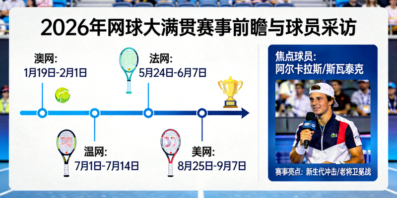 2026年网球大满贯赛事前瞻与球员采访